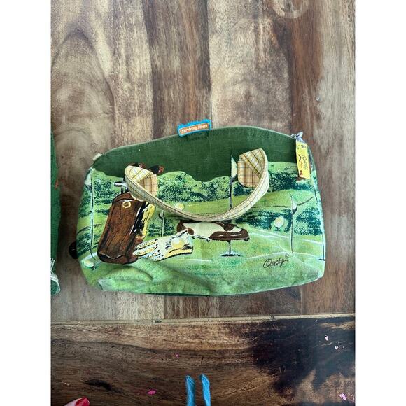 Anne Ormsby Sun Sand Golf Holiday Canvas Swimming Beach Tote Bag - Picture 7 of 14